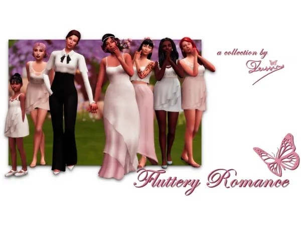 Alpha Fluttery Romance Pack by zeussim - The Sims 4 Custom Content