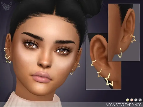 Alpha Vega Star Piercing - The Sims 4 Custom Content