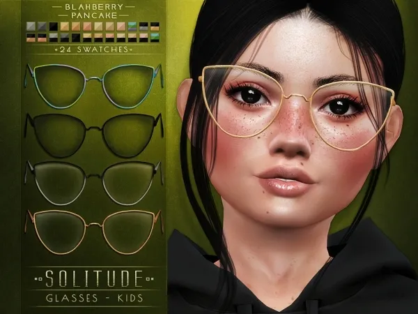 Alpha Blahberry Pancake Solitude Glasses KIDS by blahberry-pancake - The Sims 4 Custom Content