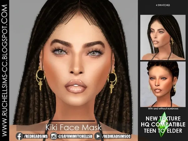 Alpha Kiki Face Mask - The Sims 4 Custom Content
