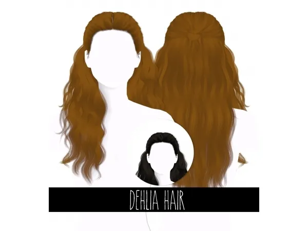 Alpha Dehlia Hair - The Sims 4 Custom Content
