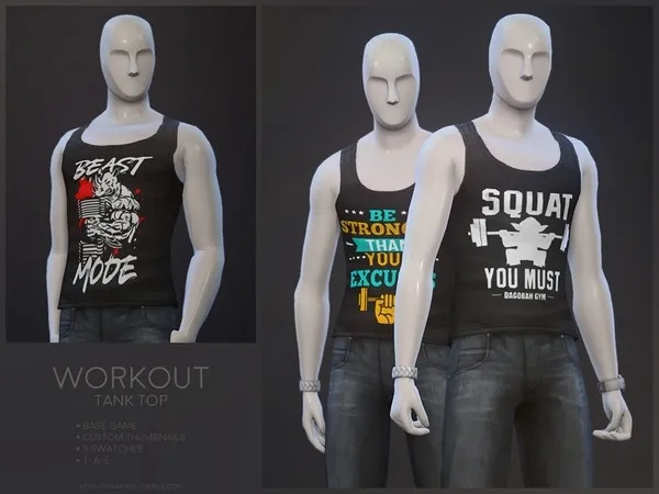 Maxis Match Workout tank top - The Sims 4 Custom Content