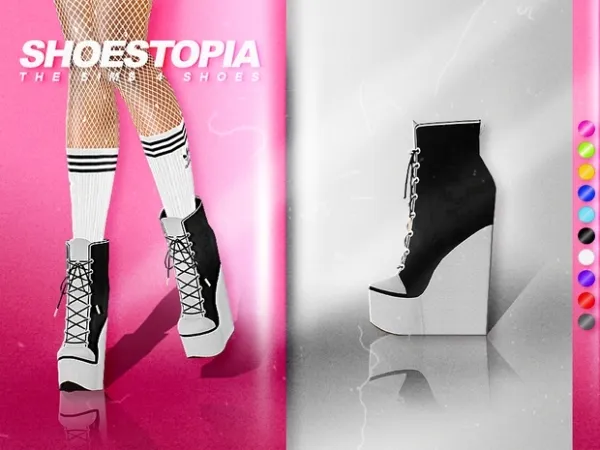 Alpha GALAXY BOOTS by shoestopia - The Sims 4 Custom Content
