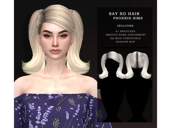 Alpha SAY SO HAIR sims by phoenix - The Sims 4 Custom Content