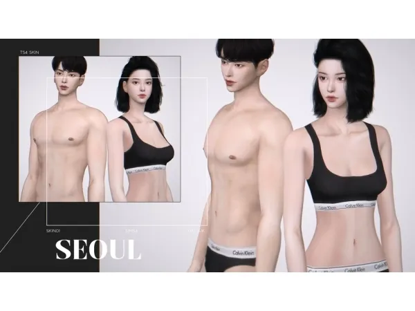 Alpha Seoul skin set by dalsuk - The Sims 4 Custom Content