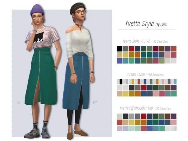 Maxis Match Yvette Style - The Sims 4 Custom Content