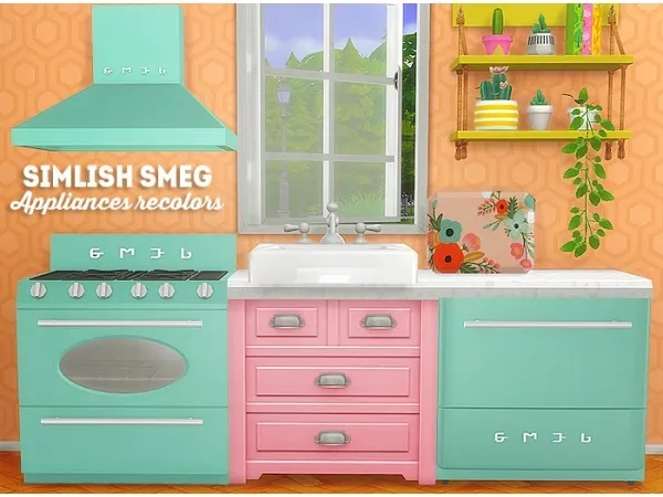 Maxis Match simlish smeg appliances recolors pt2 - The Sims 4 Custom Content