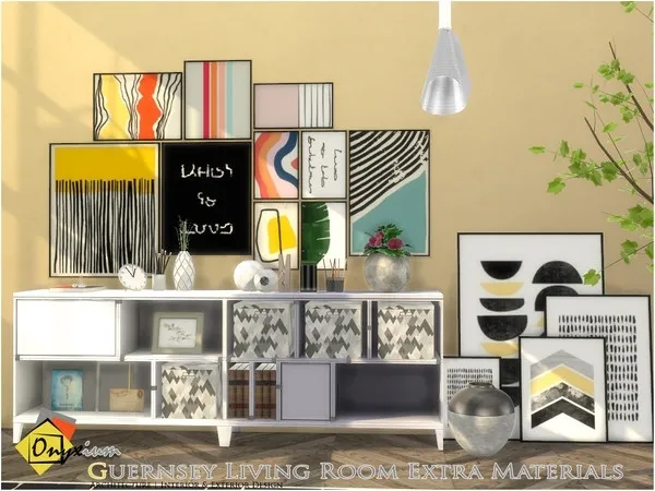 Alpha Guernsey Living Room Extra Materials - The Sims 4 Custom Content