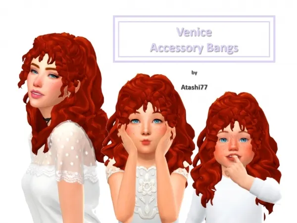Maxis Match Venice Accessory Bangs by simsfinds - The Sims 4 Custom Content