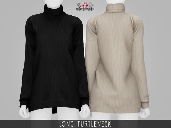 Elliesimple Long Turtleneck - The Sims 4 Custom Content