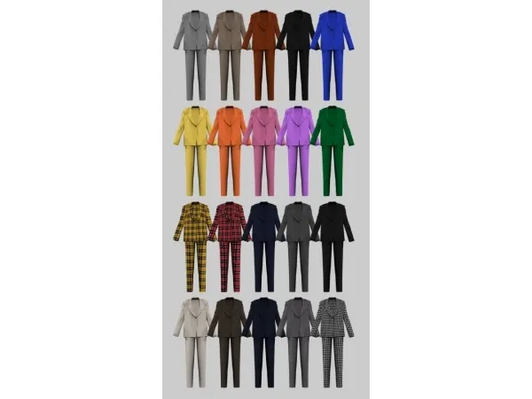 Alpha girlboss suit by palmtreesims4 - The Sims 4 Custom Content
