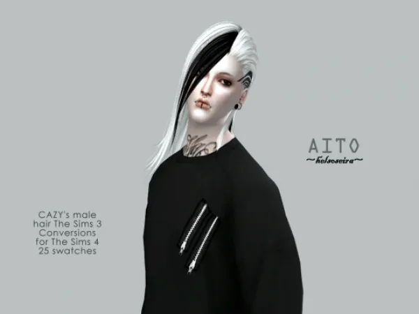 Alpha AITO Male Hair - The Sims 4 Custom Content