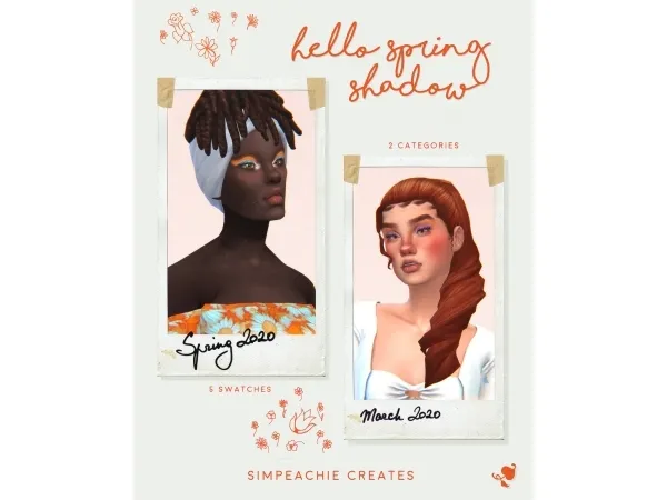 Maxis Match hello spring shadow eyeliner - The Sims 4 Custom Content