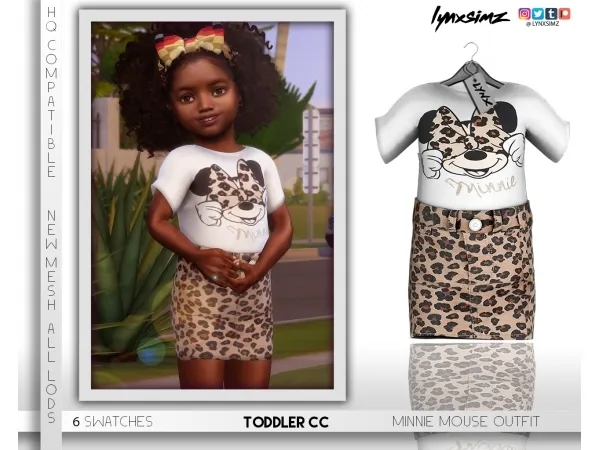 Alpha lynxsimz minnie mouse outfit - The Sims 4 Custom Content