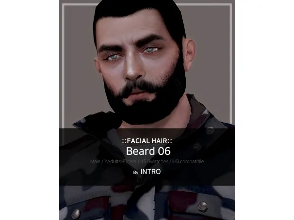 Alpha [INTRO] Beard 06 - The Sims 4 Custom Content