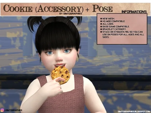 Alpha Cookie Acc - The Sims 4 Custom Content