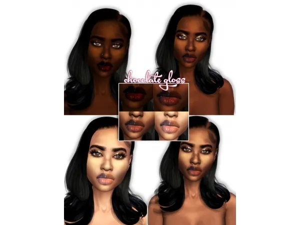 Alpha Chocolate Gloss - The Sims 4 Custom Content