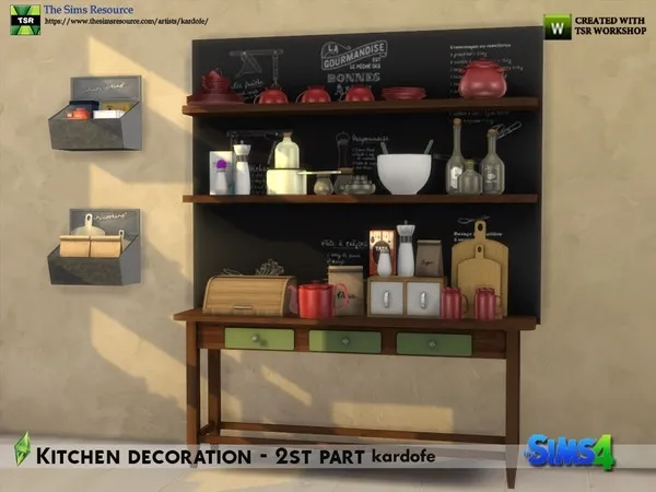 Alpha kardofe_Kitchen decoration 2nd part - The Sims 4 Custom Content