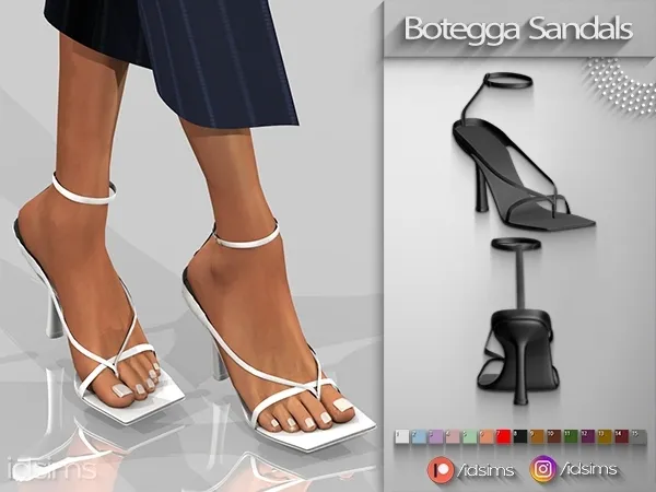 Alpha Botegga Veneta Sandals by polygoncouture - The Sims 4 custom content