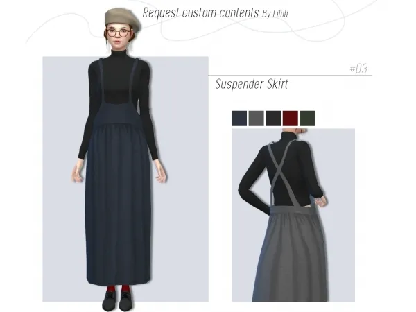 Maxis Match Suspender Skirt - The Sims 4 Custom Content