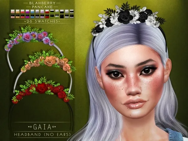 Maxis Match Blahberry Pancake Gaia Headband NO EARS by blahberry-pancake - The Sims 4 Custom Content