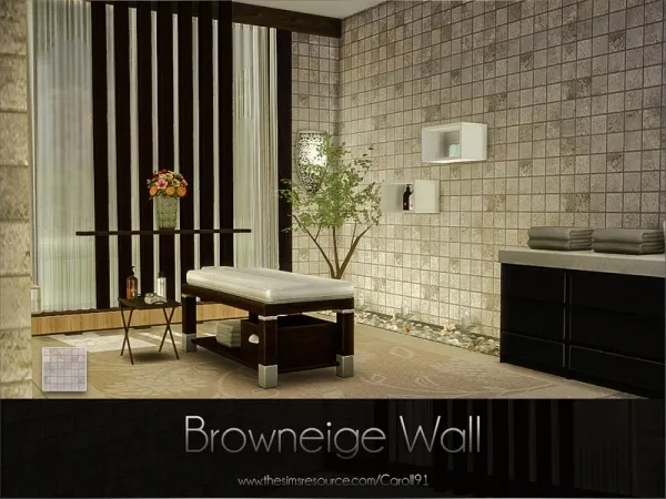 Alpha Browneige Wall - The Sims 4 Custom Content