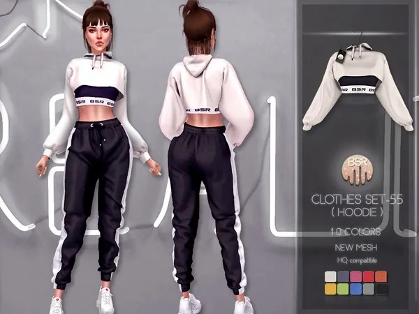 Alpha Clothes SET 55 (HOODIE) BD220 - The Sims 4 Custom Content