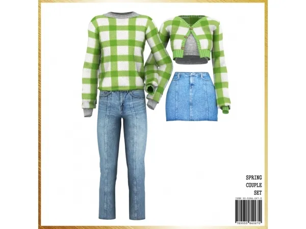 Alpha Spring Couple Set - The Sims 4 Custom Content