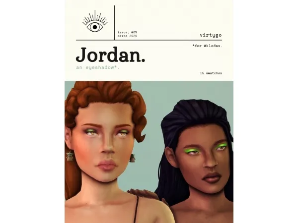 Maxis Match jordan an eyeshadow by virtygo - The Sims 4 Custom Content