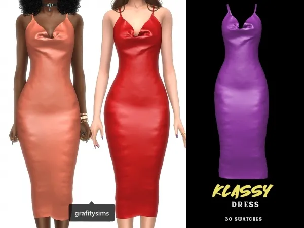 Alpha Klassy Dress - The Sims 4 Custom Content