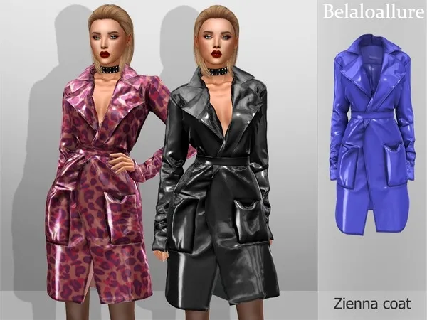 Alpha Belaloallure_Zienna coat - The Sims 4 Custom Content