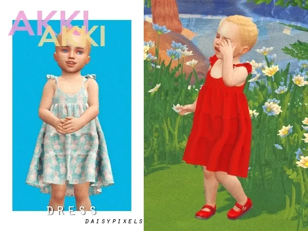 Maxis Match akki dress ( ) - The Sims 4 Custom Content