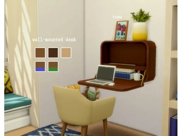 Maxis Match Ligne Roset desk - The Sims 4 Custom Content