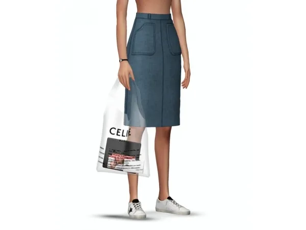 Maxis Match yun seol H line long skirt - The Sims 4 Custom Content