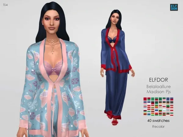 Alpha Belaloallure Madison PJ's RC - The Sims 4 Custom Content