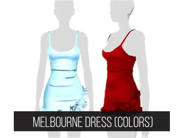 Alpha MELBOURNE DRESS COLORS by fifthscreations - The Sims 4 Custom Content