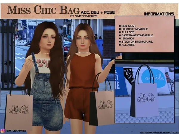 Alpha Miss Chic Bag - The Sims 4 Custom Content