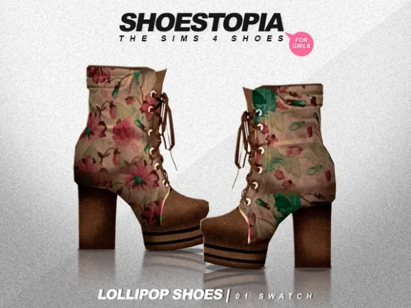 Alpha Lollipop Shoes by shoestopia - The Sims 4 Custom Content