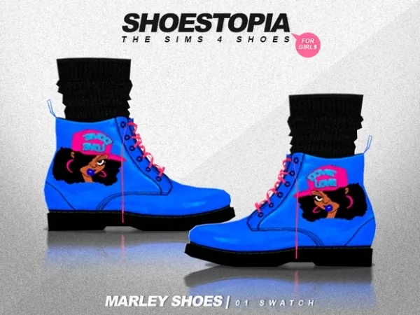 Alpha Marley Shoes by shoestopia - The Sims 4 Custom Content