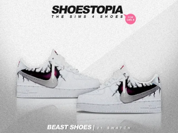 Alpha Beast Shoes by shoestopia - The Sims 4 Custom Content