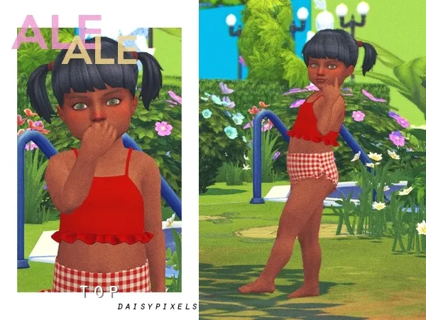 Alpha ale top ( ) by daisypixels - The Sims 4 custom content