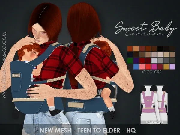 Maxis Match SWEET BABY CARRIER - The Sims 4 Custom Content