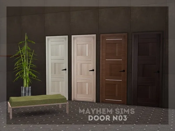 Alpha Door N03 sims by mayhem - The Sims 4 Custom Content