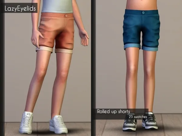 Alpha Rolled up shorts - The Sims 4 Custom Content