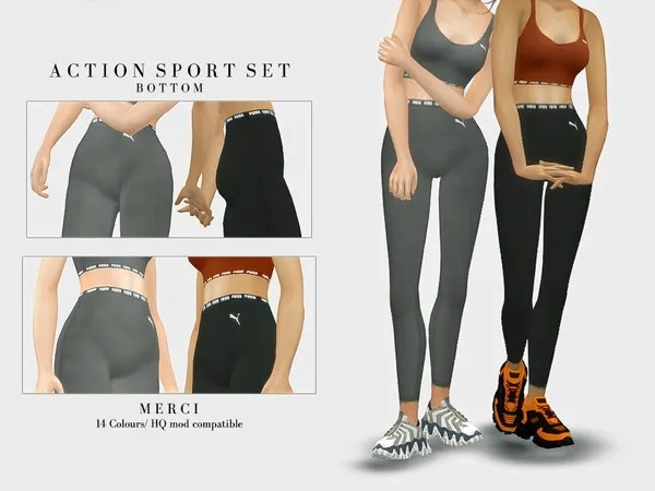 Maxis Match Action Sport Set Bottom - The Sims 4 Custom Content