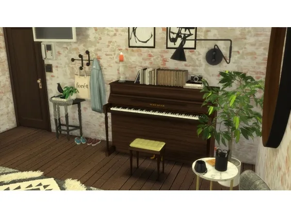 Alpha mall British piano by PeterJames88 - The Sims 4 Custom Content
