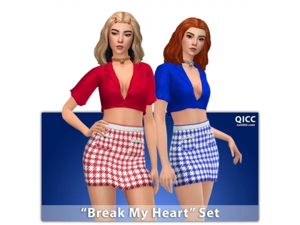 Maxis Match Break My Heart Set by qicc - The Sims 4 Custom Content