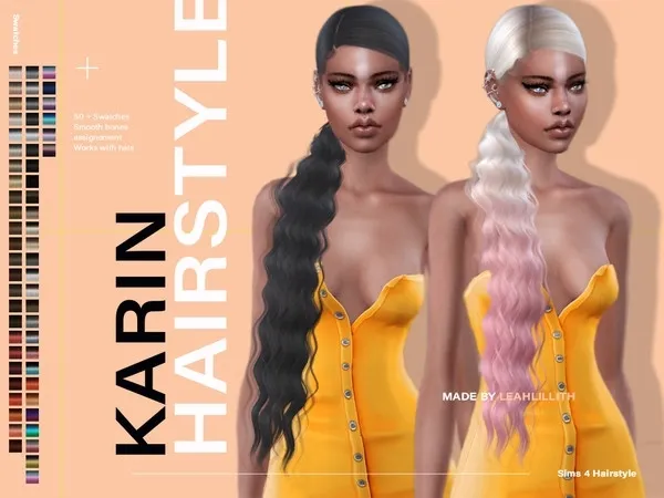 Alpha LeahLillith Karin Hairstyle - The Sims 4 Custom Content
