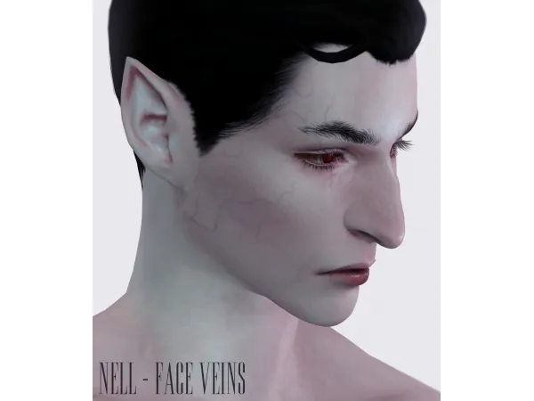 Alpha [NELL] Face Veins - The Sims 4 Custom Content
