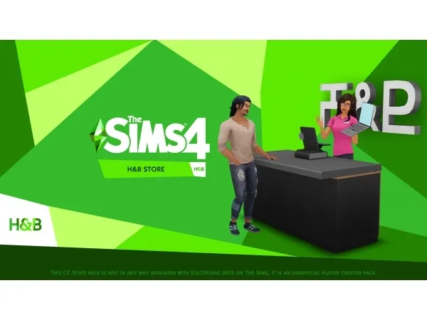 Maxis Match HB Store Stuff Custom Stuff Pack by simsfinds - The Sims 4 Custom Content